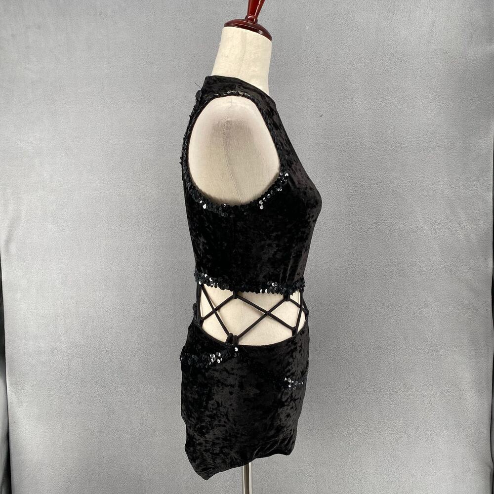 Curtain Call Costumes Velvet Romper Dance Womens Large Black - Picture 2 of 16